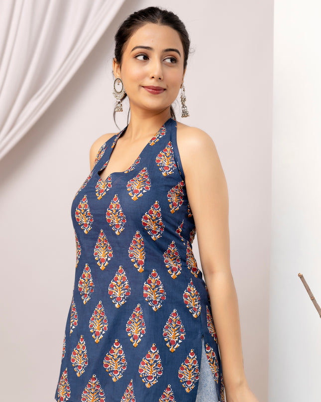 Kavya Halter Neck Kurta