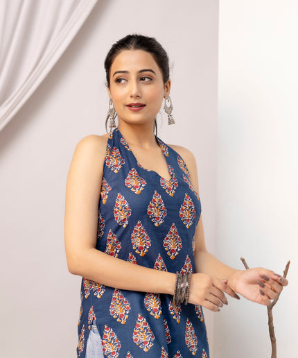 Kavya Halter Neck Kurta